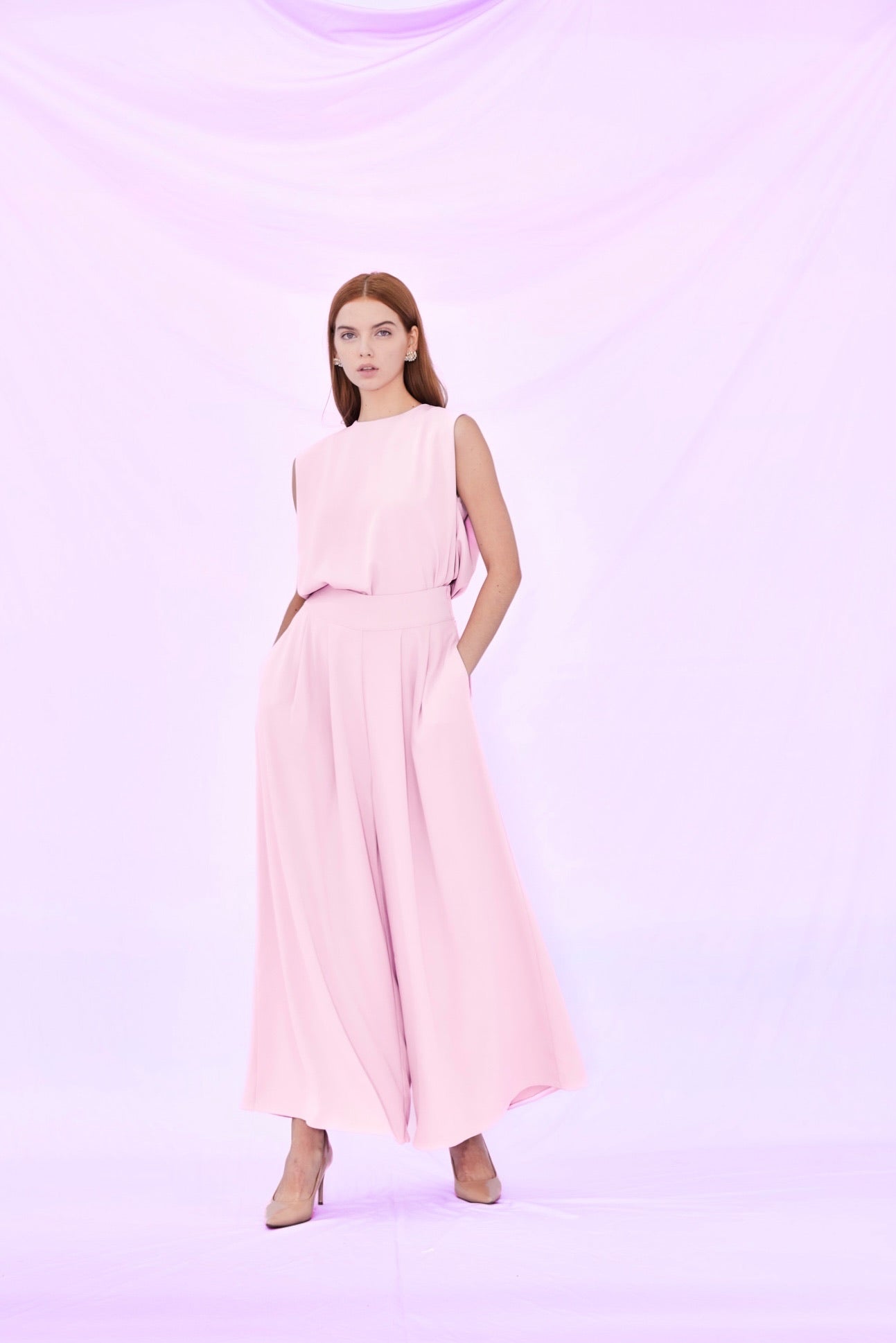 Elyssa Pink Sleeveless Top