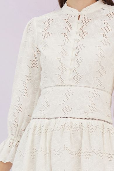 Giuseppa White Lace Dress