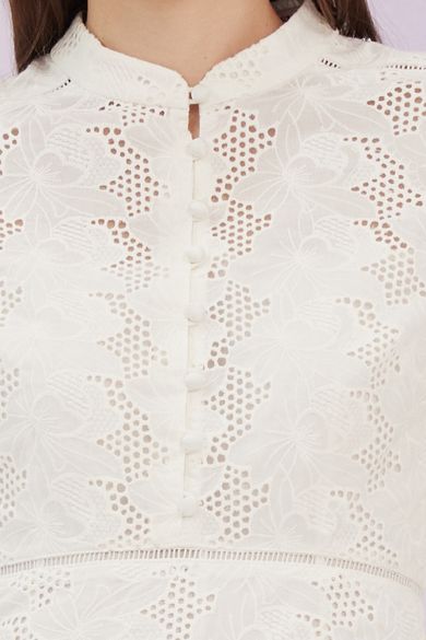 Giuseppa White Lace Dress - Nimisski