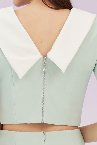 Gerilynn Mint Puffy Sleeve Top