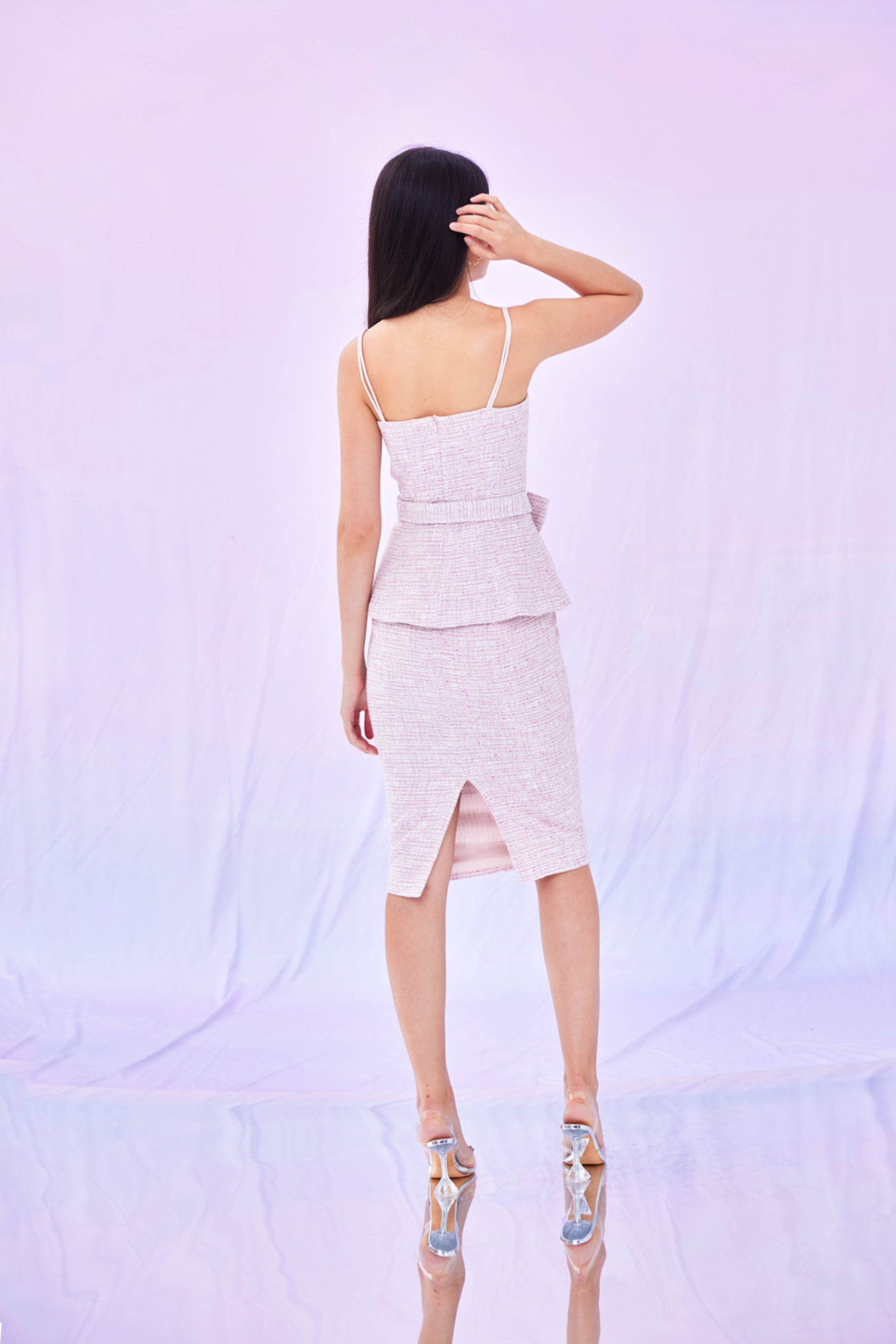 Genever Pink Tweed Skirt
