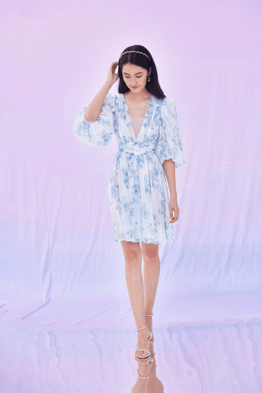 Gloriana Blue Flower Dress - Nimisski