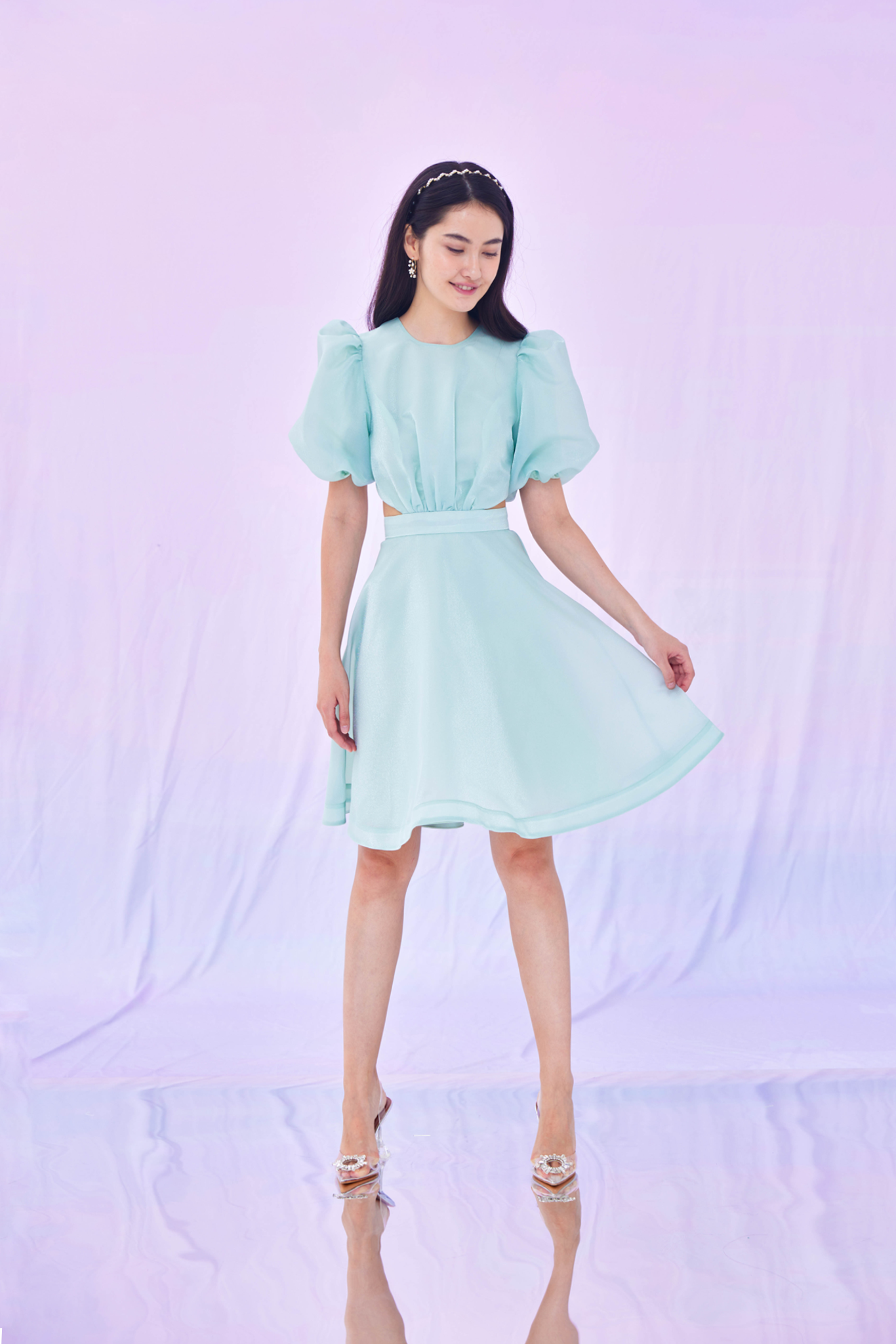 Glennice Green Organza Dress