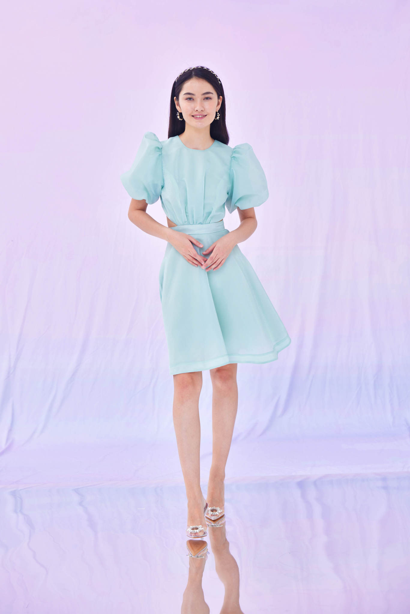 Glennice Green Organza Dress