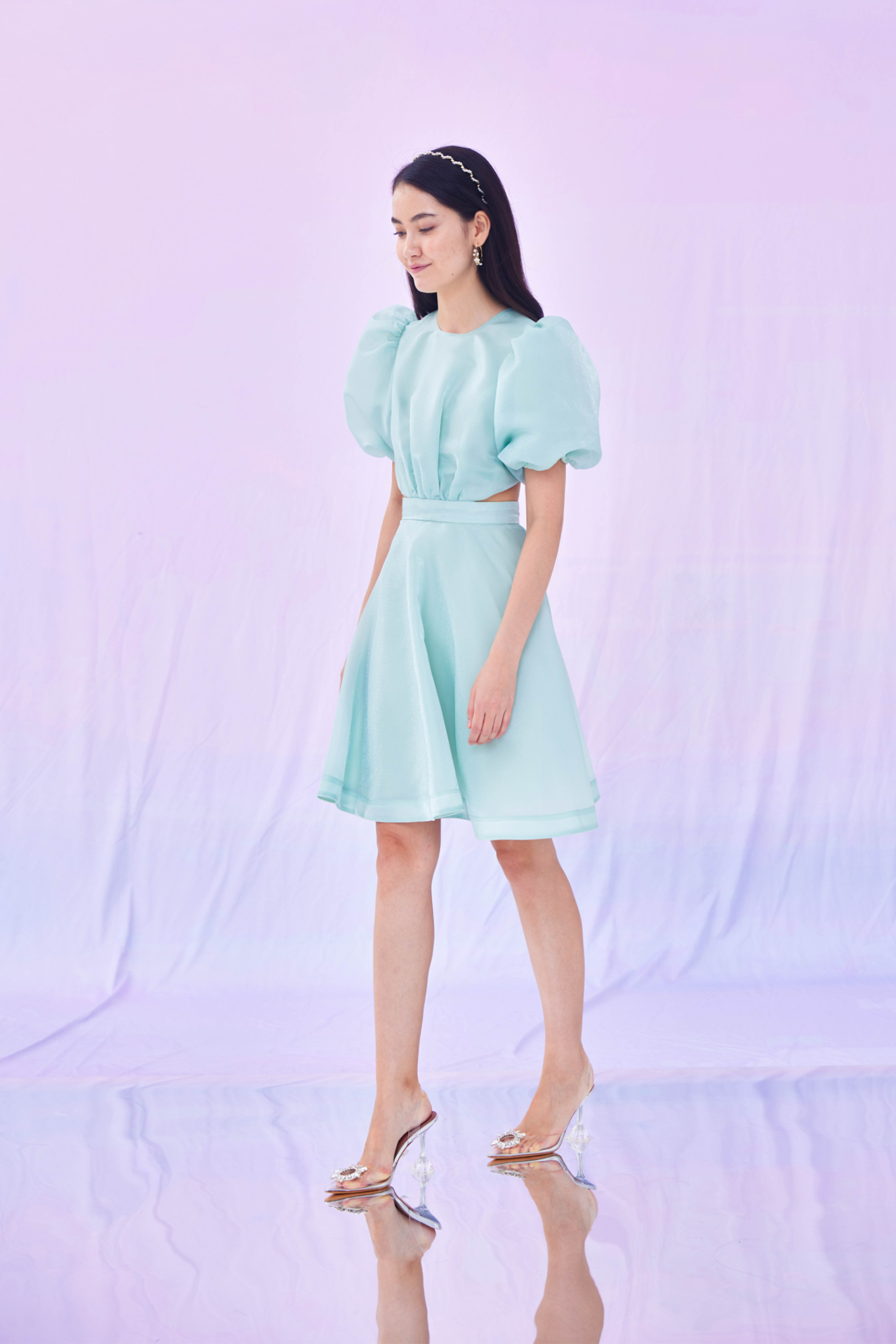 Glennice Green Organza Dress
