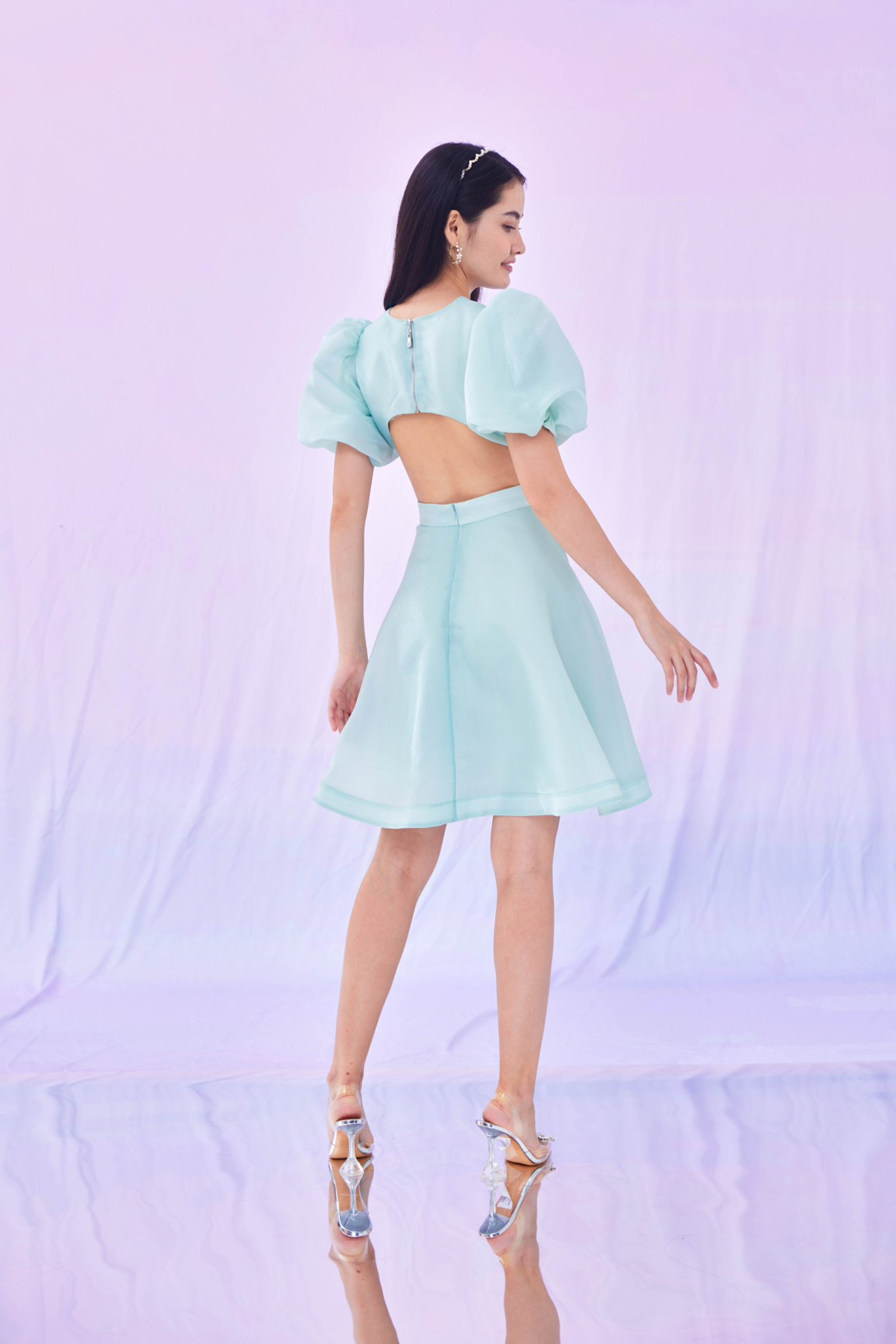 Glennice Green Organza Dress