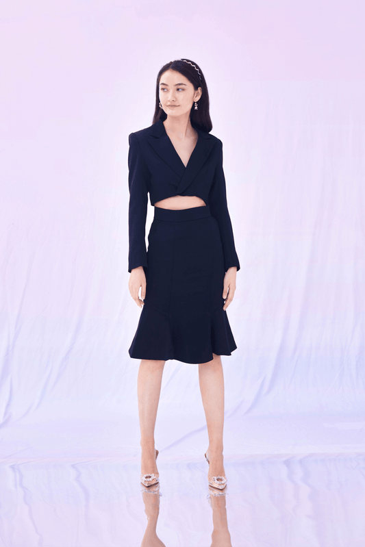 Gaynor Black Crop Jacket - Nimisski