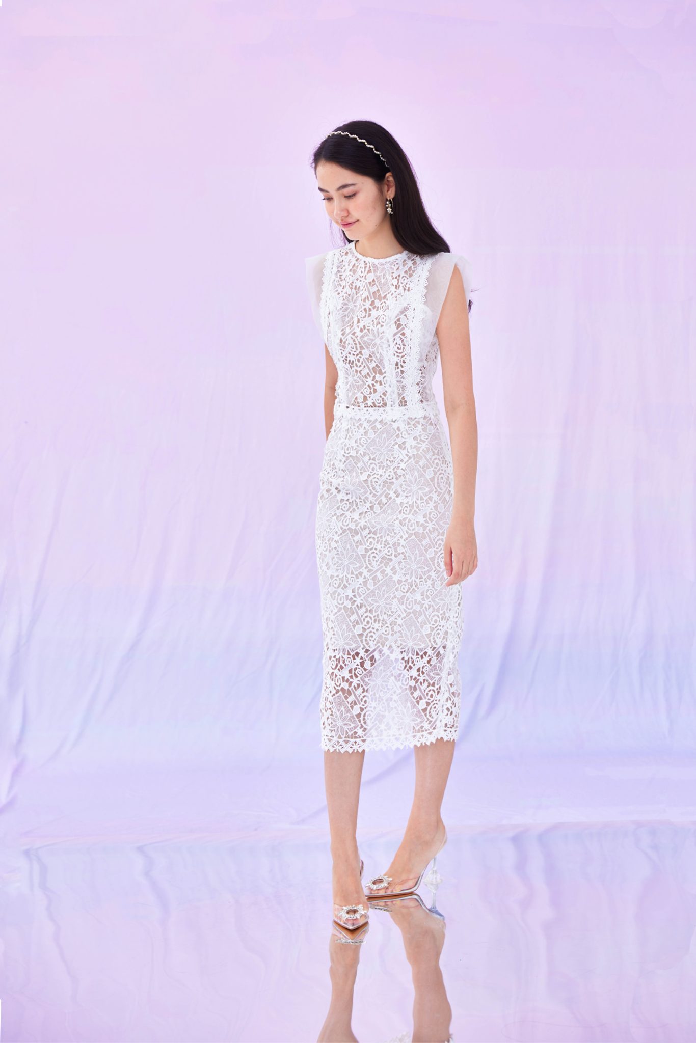 Gayna White Lace Skirt