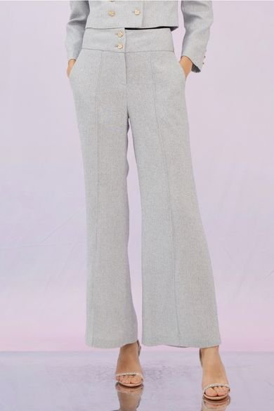 Gillie Grey Flare Pants - Nimisski
