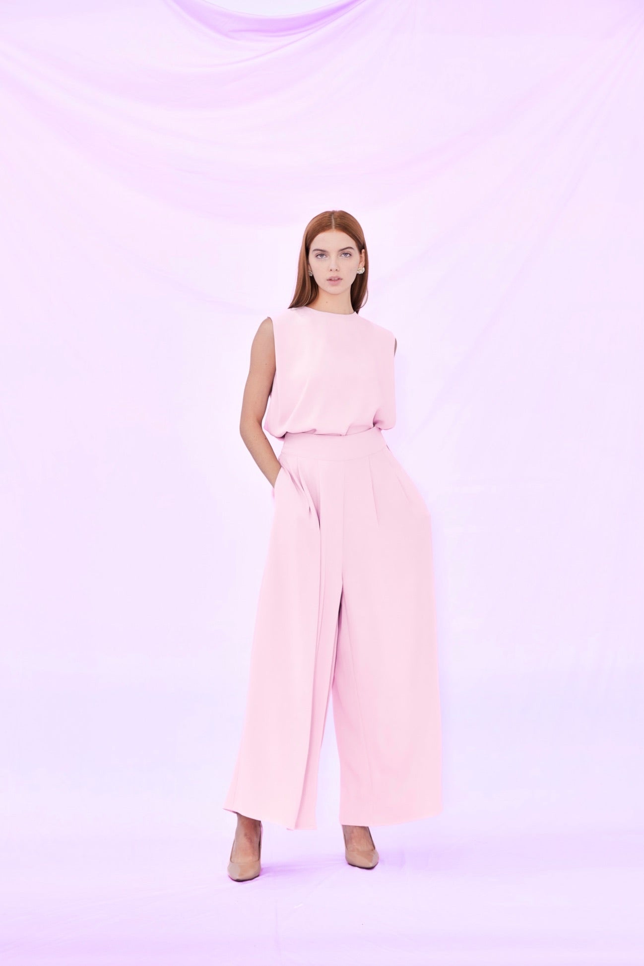 Elyssa Pink Sleeveless Top