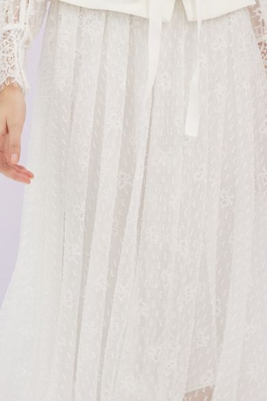 Ginnie White Lace Long Skirt - Nimisski