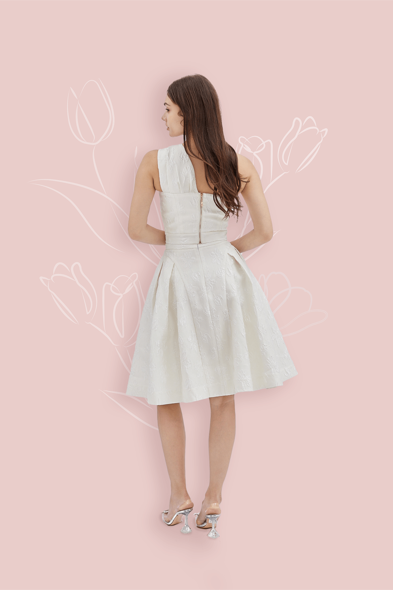 Abrial White Jacquard Top - Nimisski