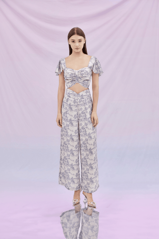 Galya Blue Print Top - Nimisski