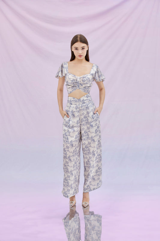 Galya Blue Print Pants