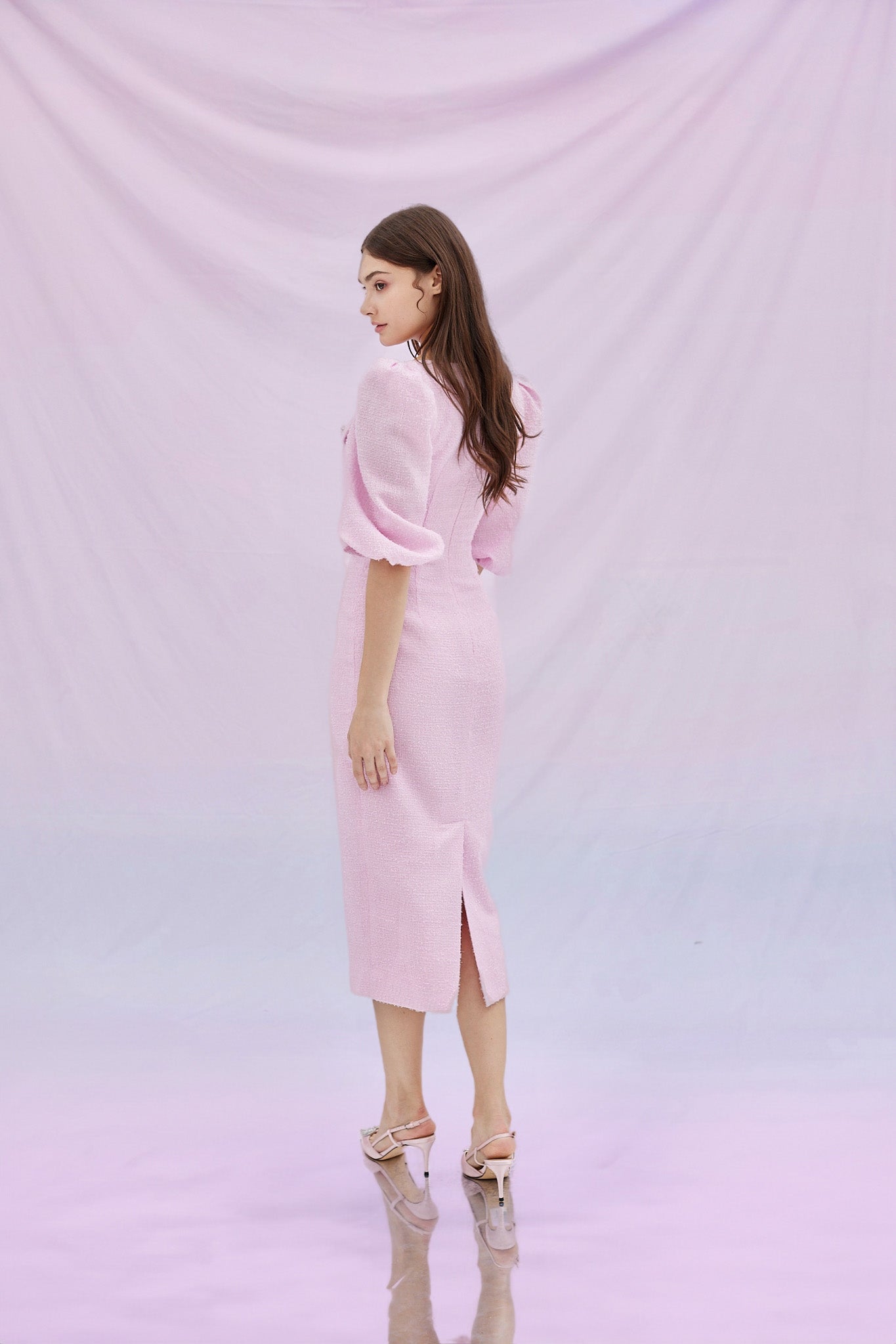 Gardiner Pink Tweed Dress