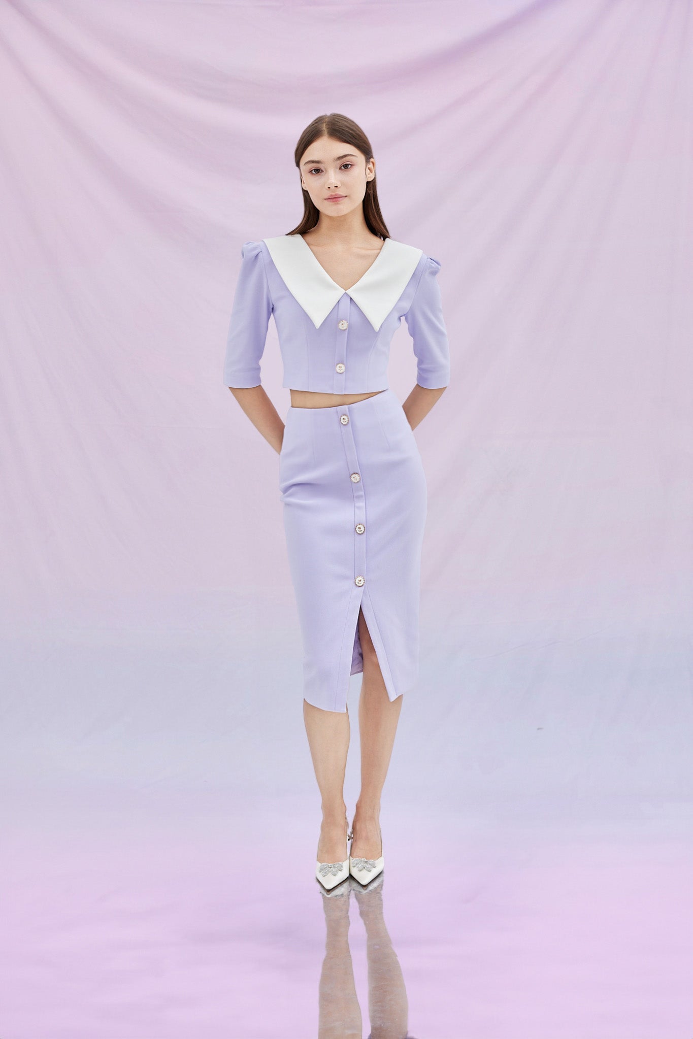 Gerilynn Lilac Pencil Skirt