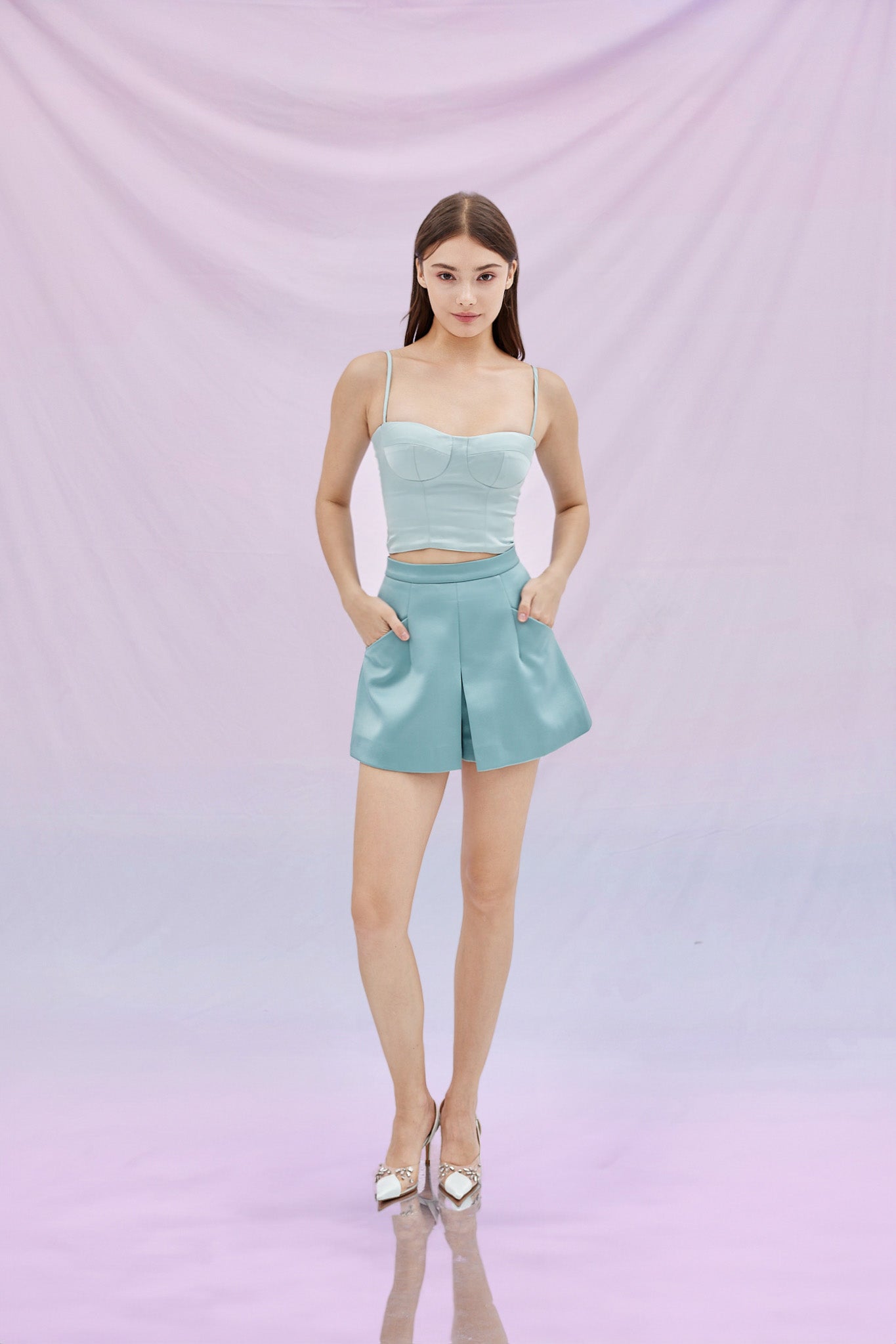 Jenny Tiffany Blue A-line Shorts