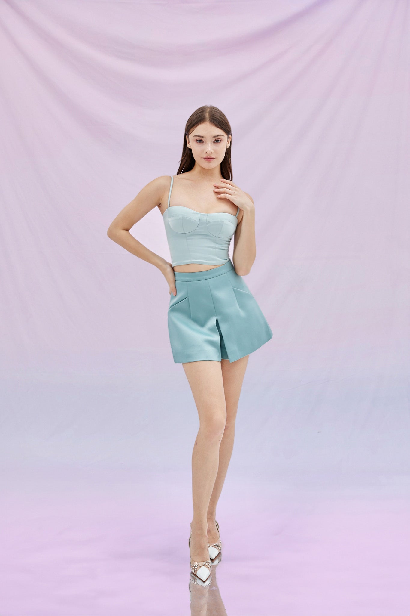 Jenny Tiffany Blue A-line Shorts