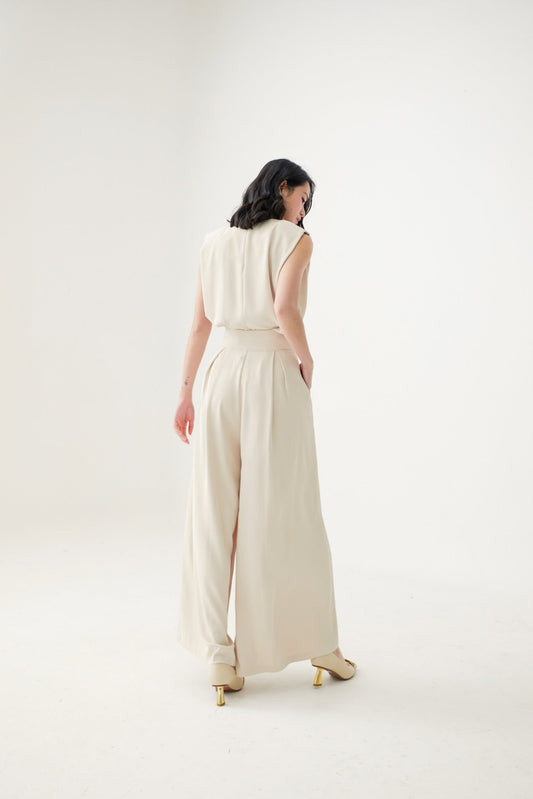 Elyssa Beige Pants - Nimisski