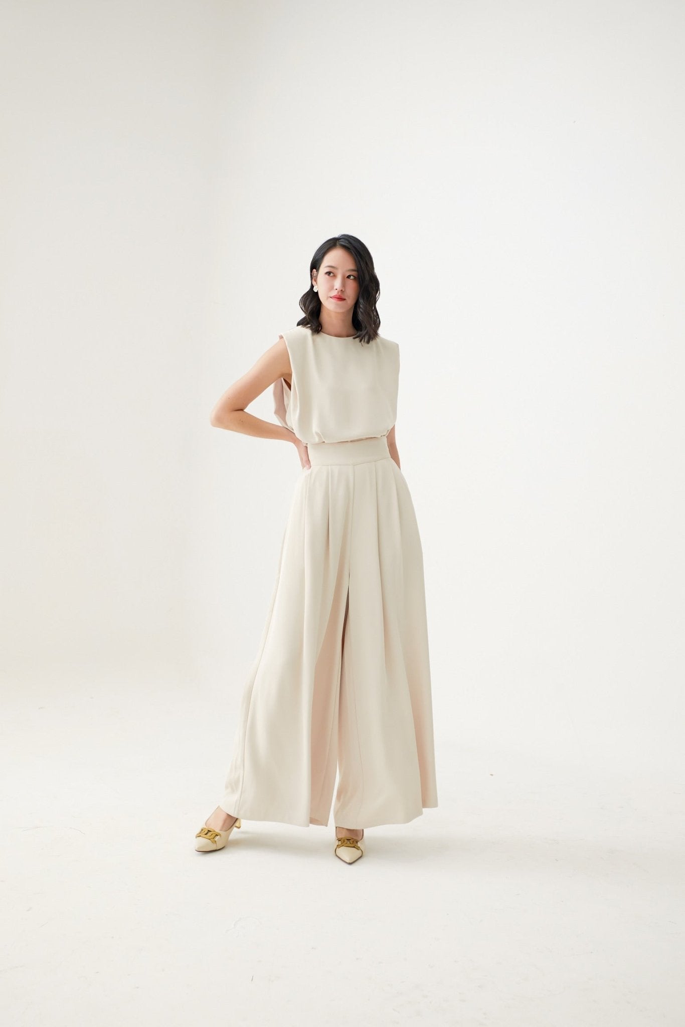 Elyssa Beige Pants - Nimisski