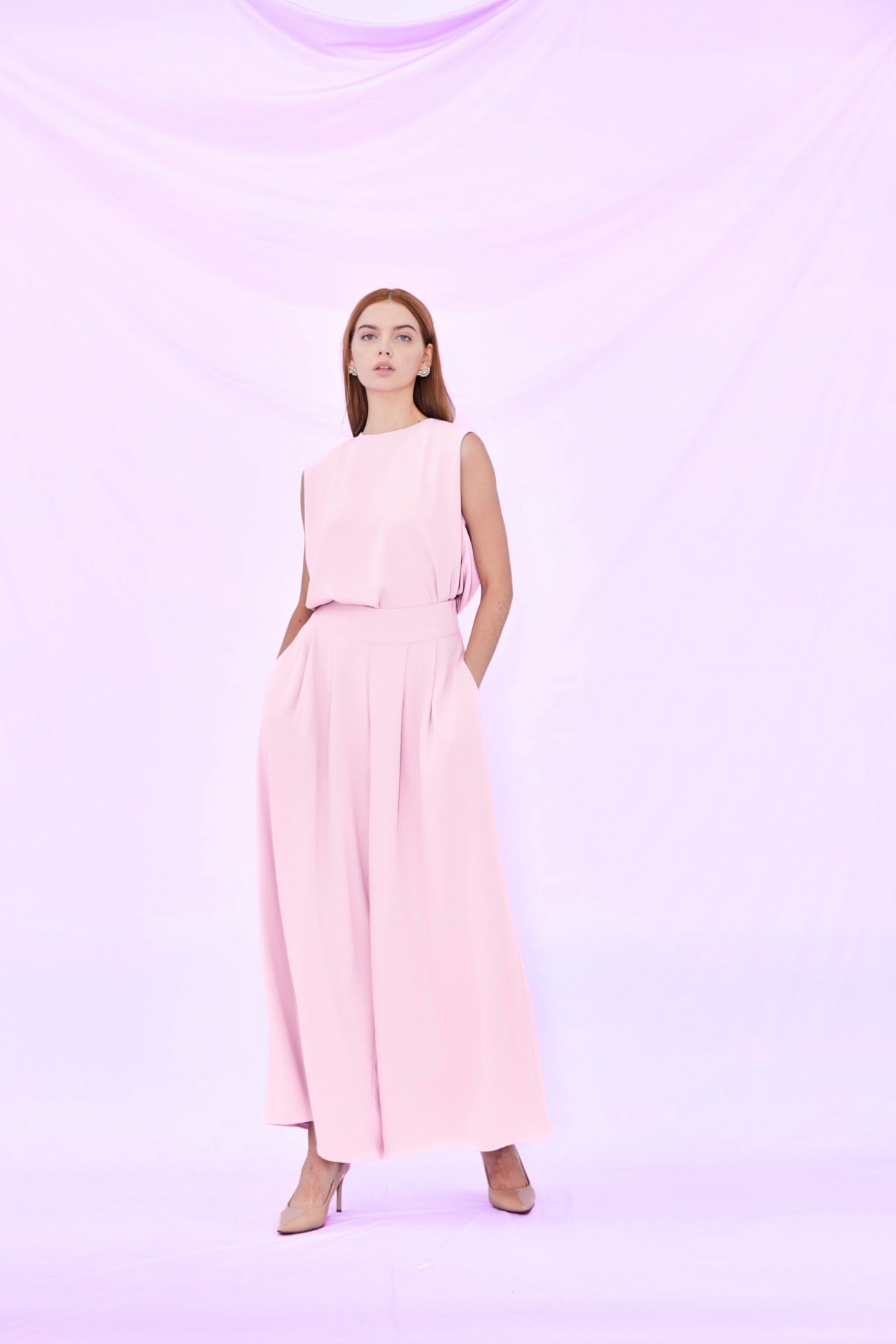 Elyssa Pink Sleeveless Top