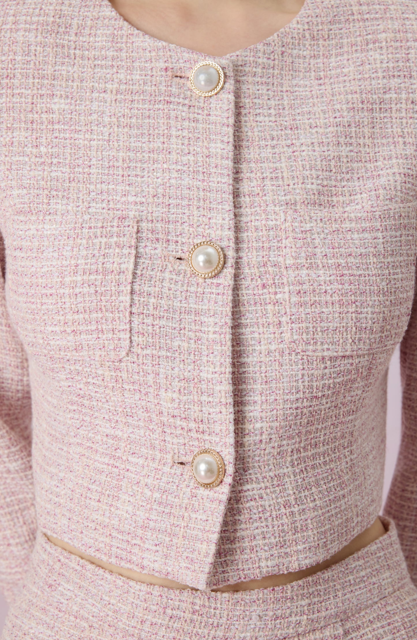 Gillianna Rosy Pink Tweed Jacket