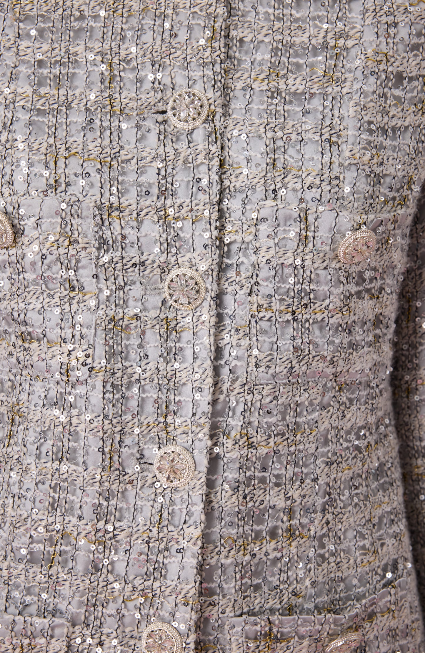 Jennavieve Silver Sequin Blazer