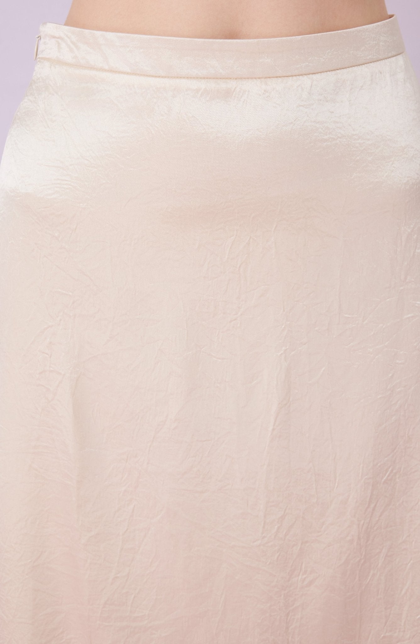 Jacklynne Cream Straight Long Skirt - Nimisski