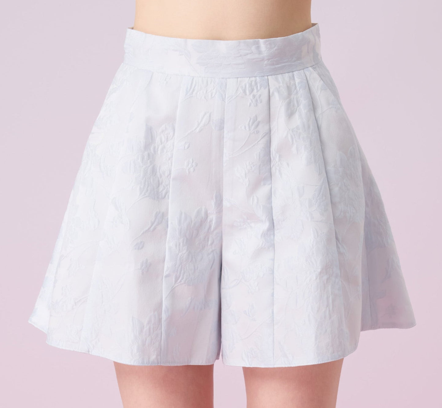 Gwenda Blue Jacquard Skorts