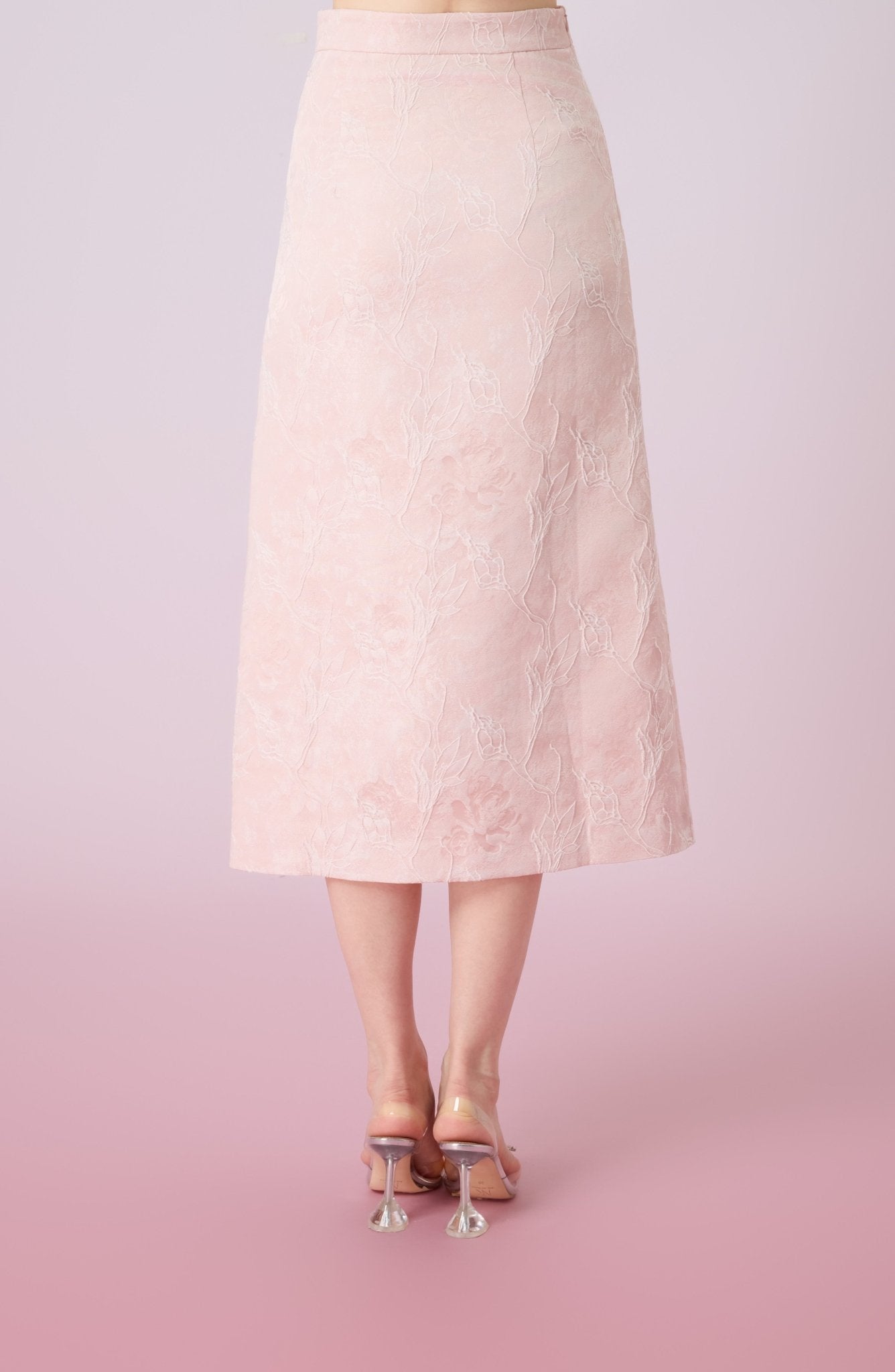 Galiena Pink Rose Midi Skirt - Nimisski