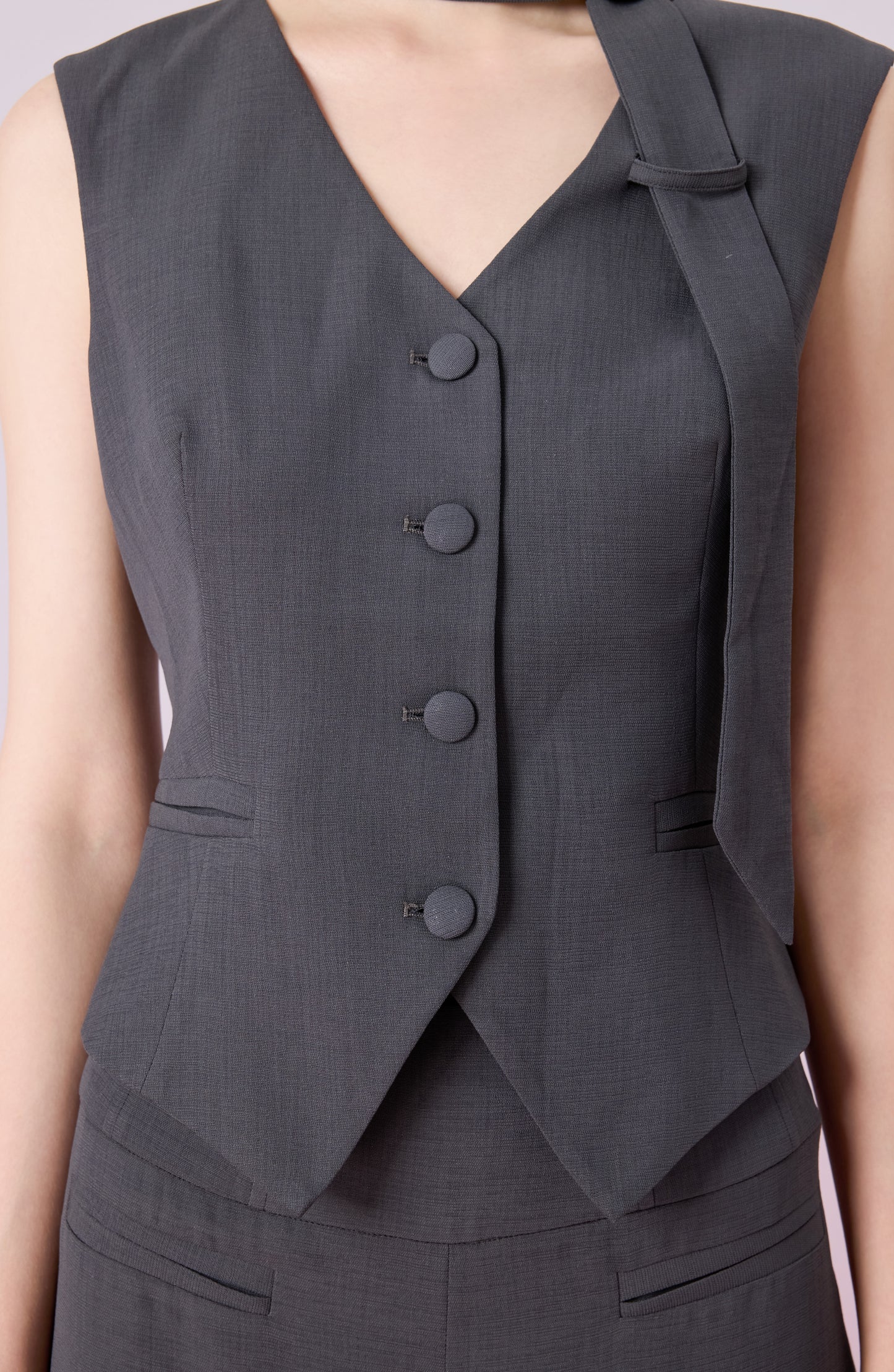 Janevra Dark Grey Adjustable Back Vest