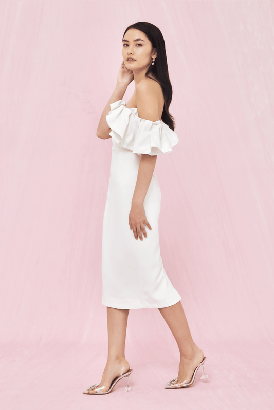 Gayleen White - Off Shoulder Dress - Nimisski