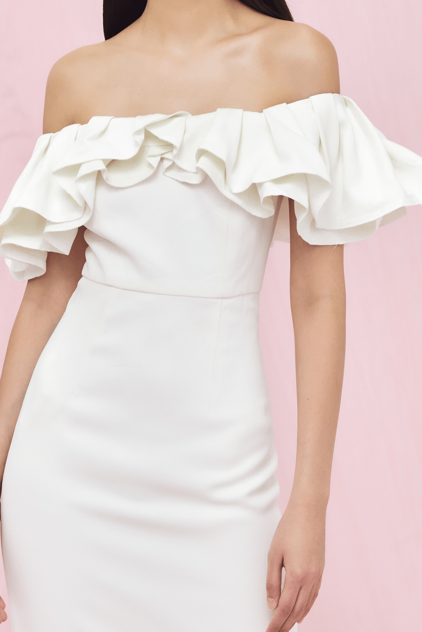 Gayleen White - Off Shoulder Dress - Nimisski