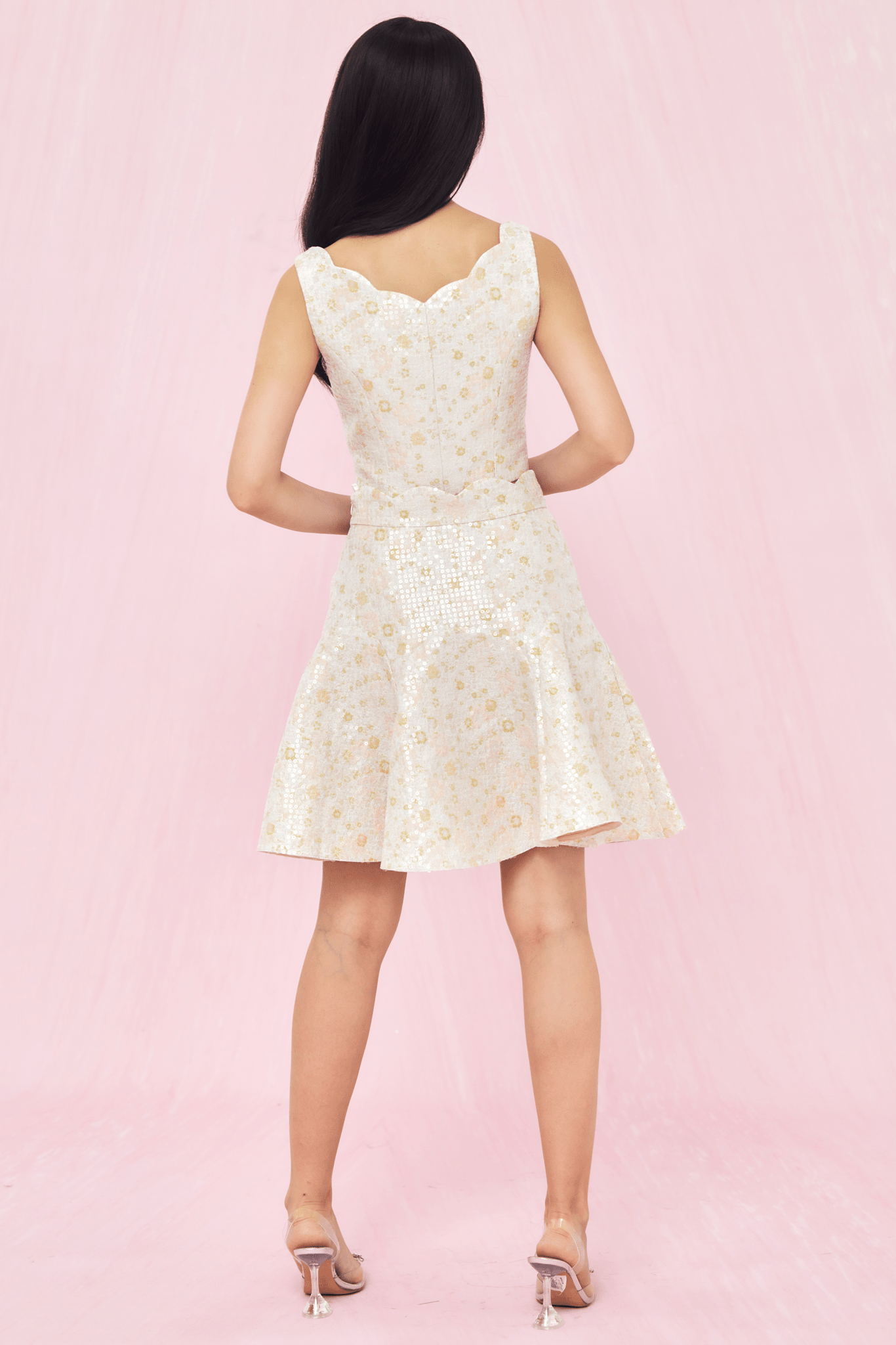 Juliet Multi Coloured Sequin Jacq Skirt - Nimisski