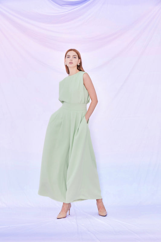 Elyssa Green Sleeveless Top