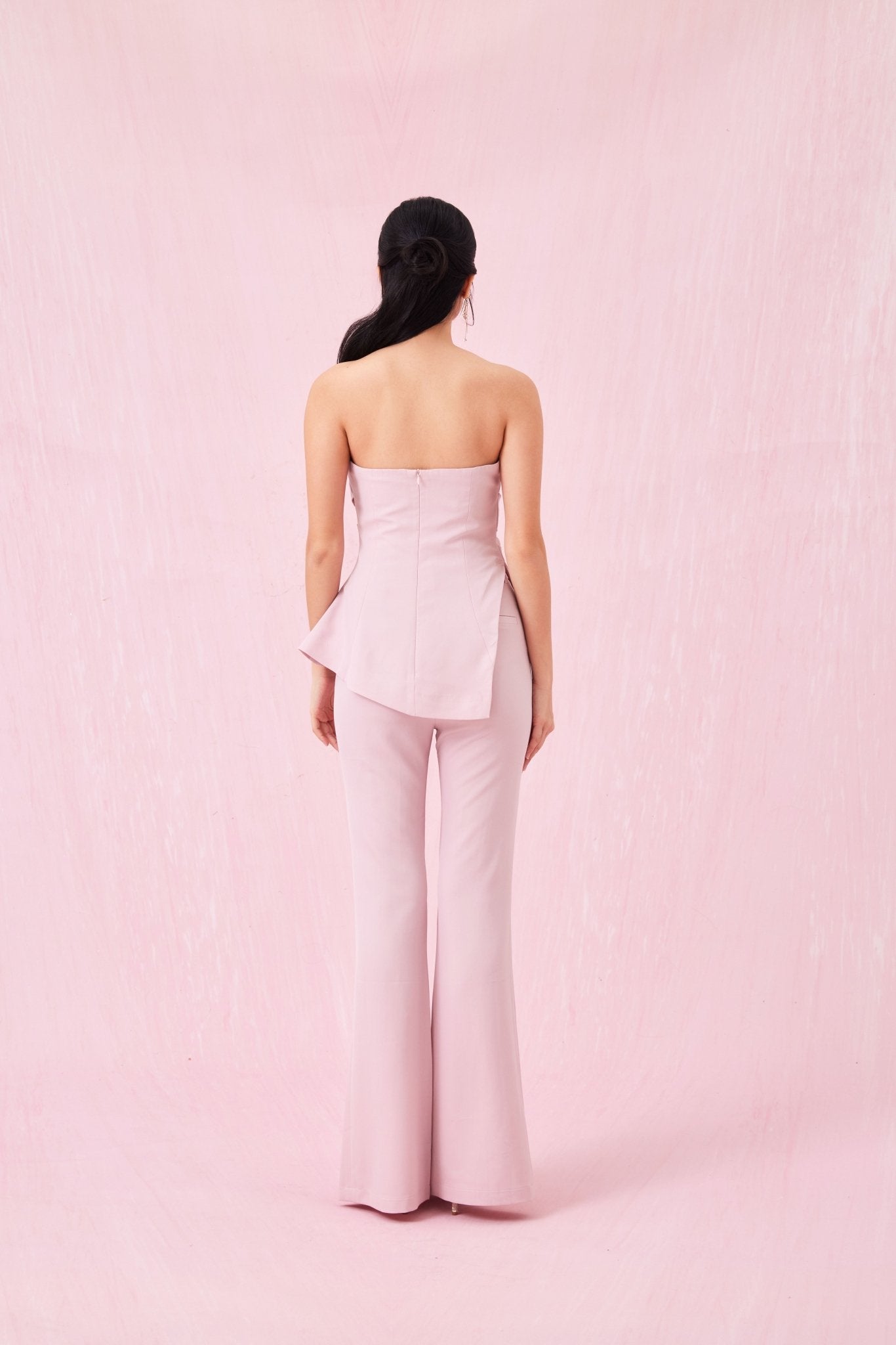 Azure Dusty Pink Satin Pants - Nimisski