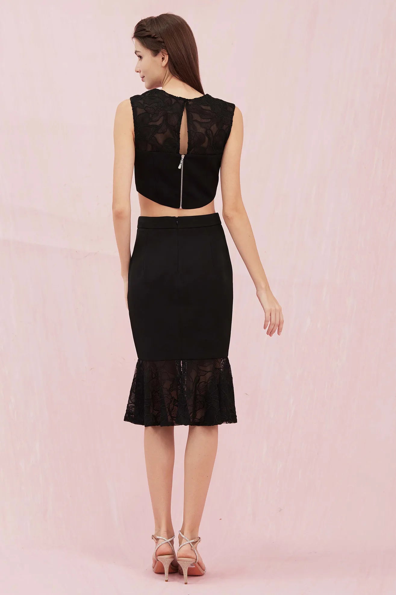 Geena Black Lace Skirt