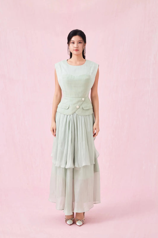 Annette Green Tweed Top - Nimisski