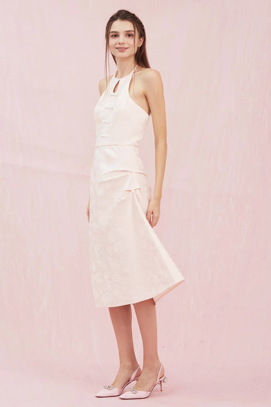 Bellette Pink Halter Neck Dress