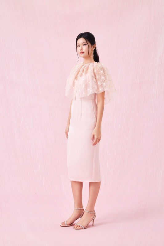 Carressa Pink Spag Midi Dress