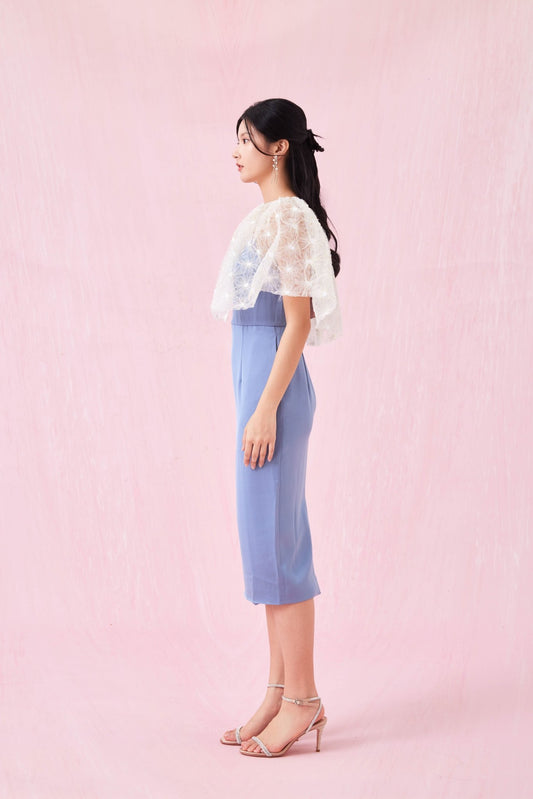 Carressa Blue Spag Midi Dress - Nimisski