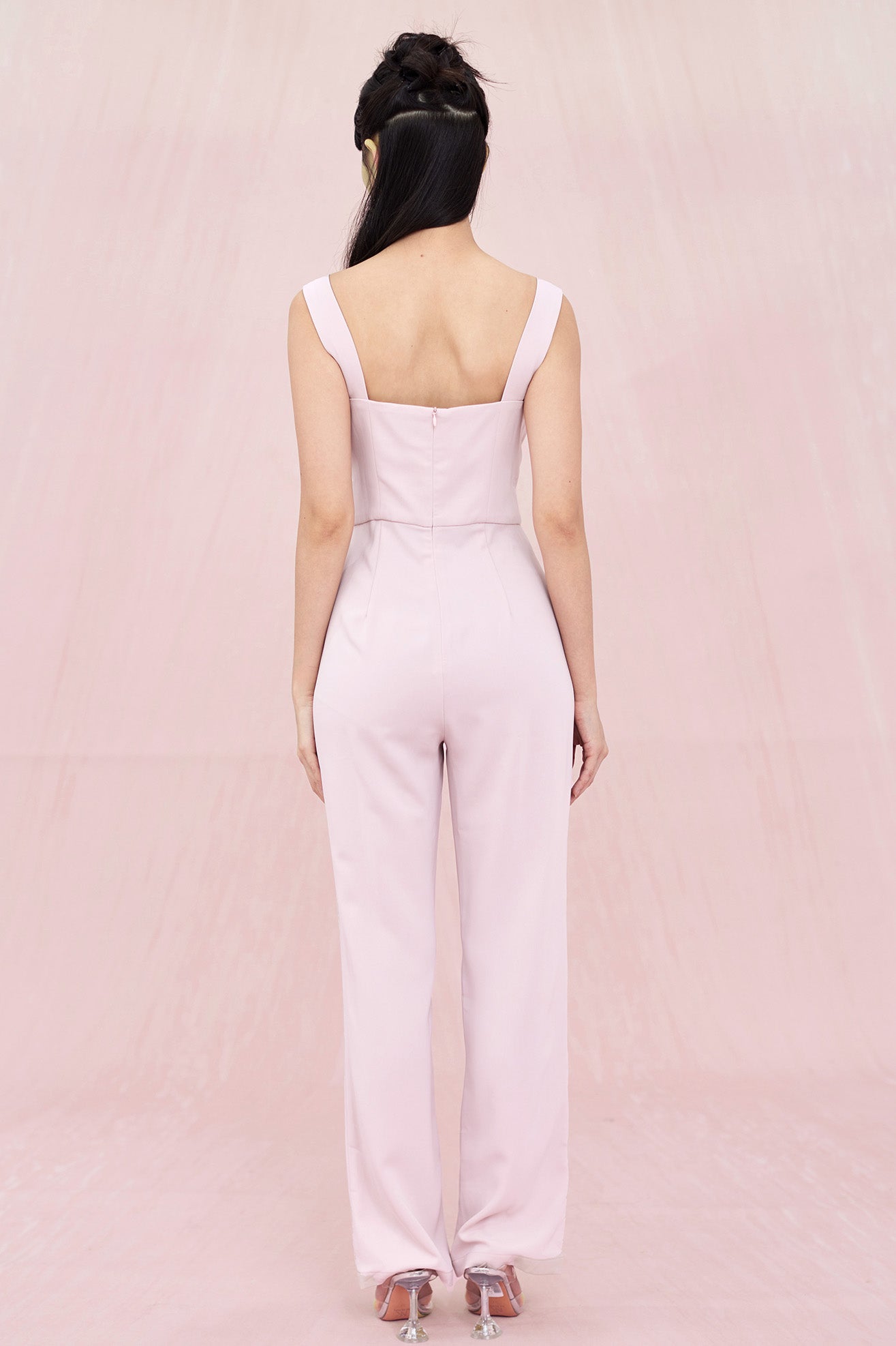 Cera Dusty Pink Padded Jumpsuit