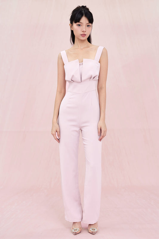 Cera Dusty Pink Padded Jumpsuit