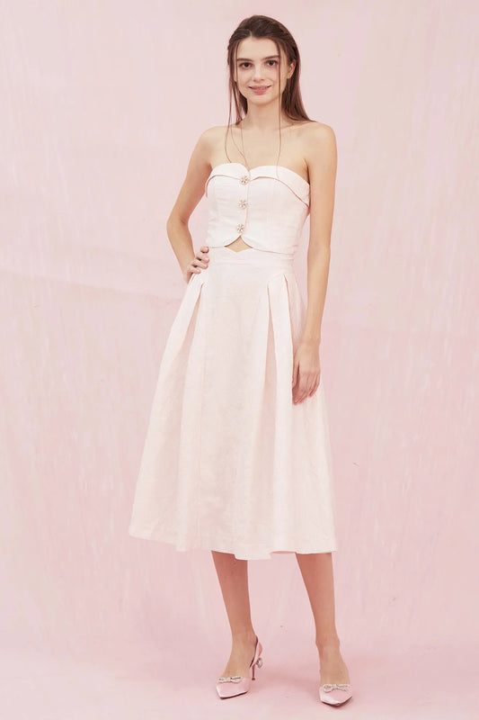 Noemie Pink Bustier Top