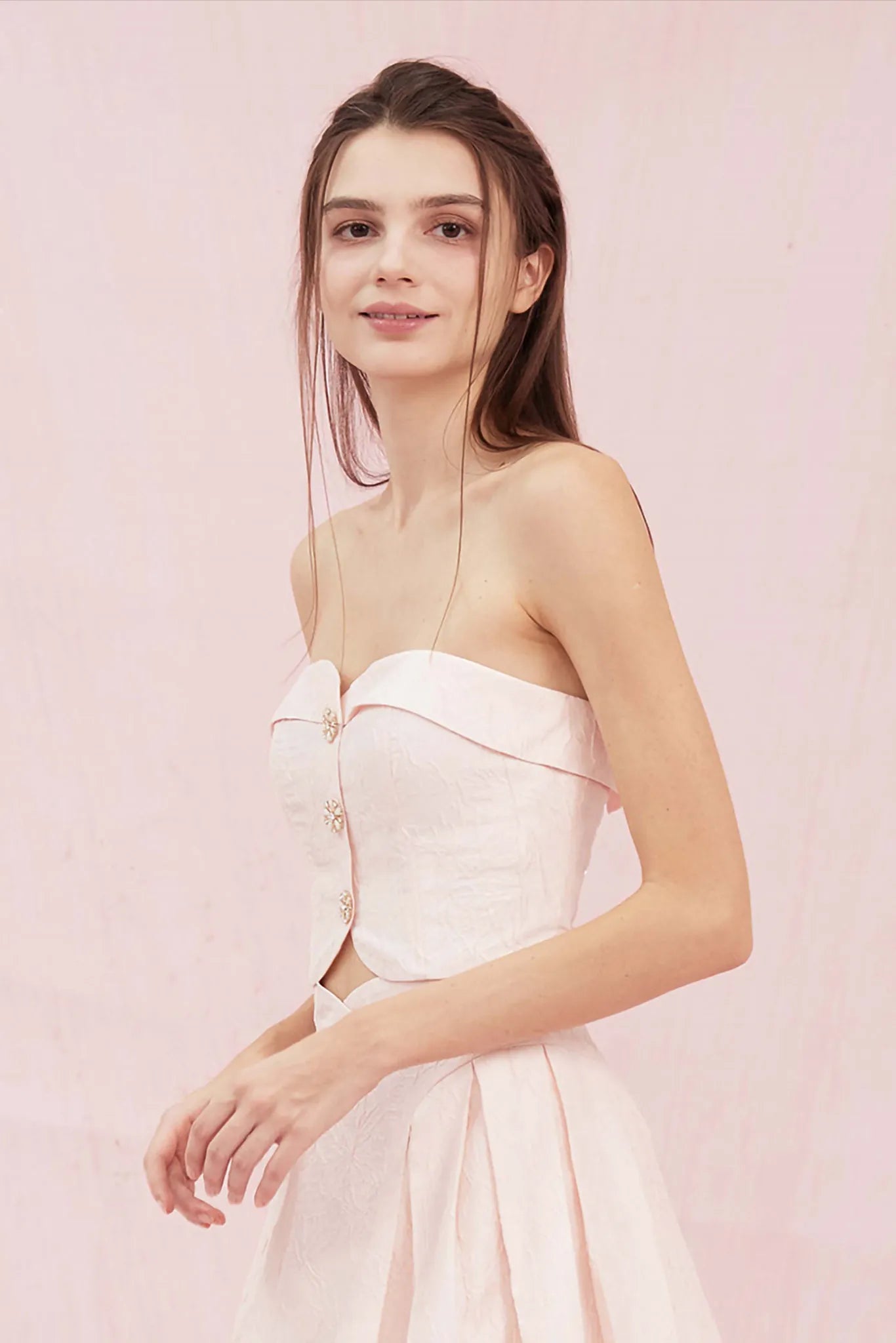 Noemie Pink Bustier Top - Nimisski