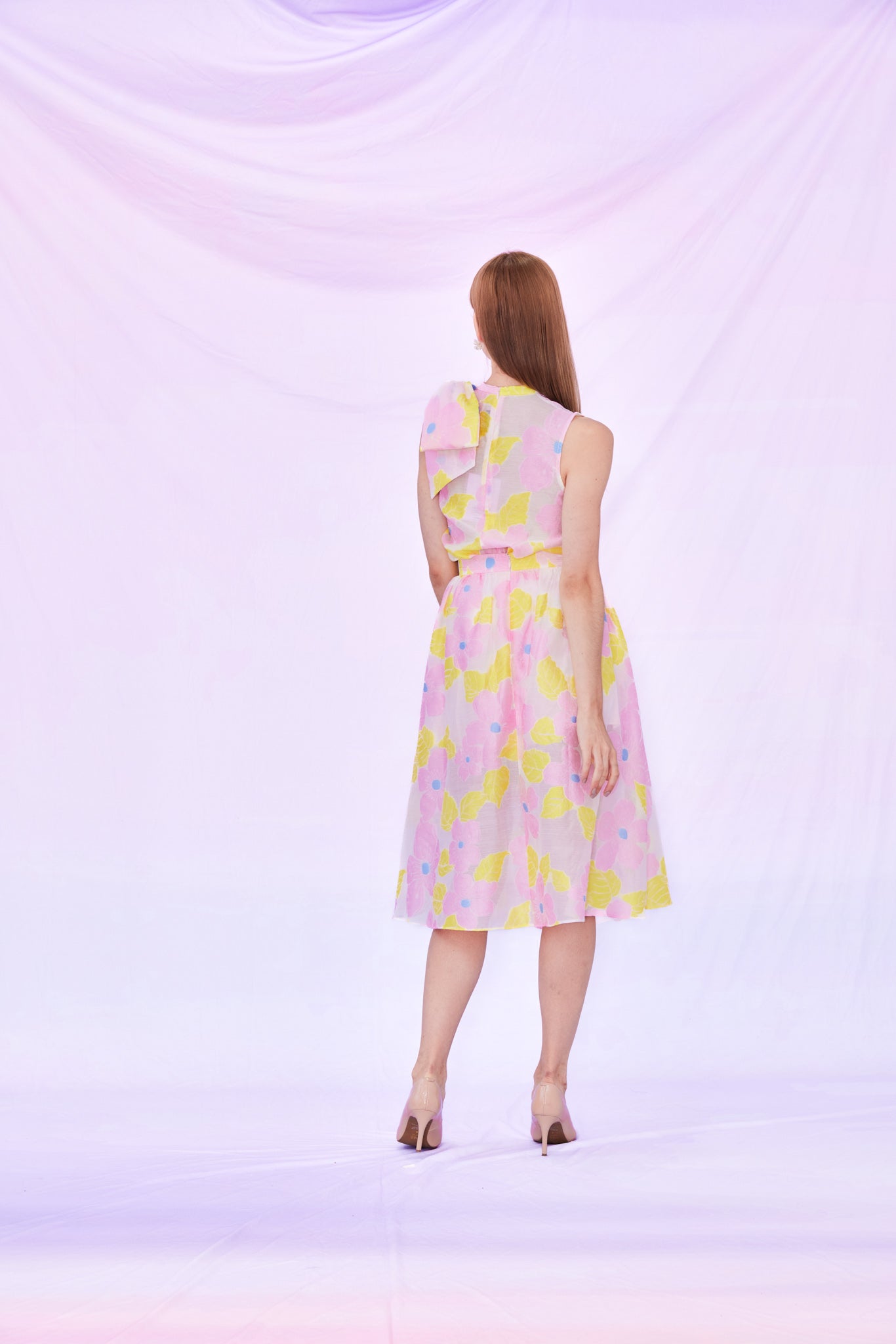 Fiona Yellow Pink Flower Skirt
