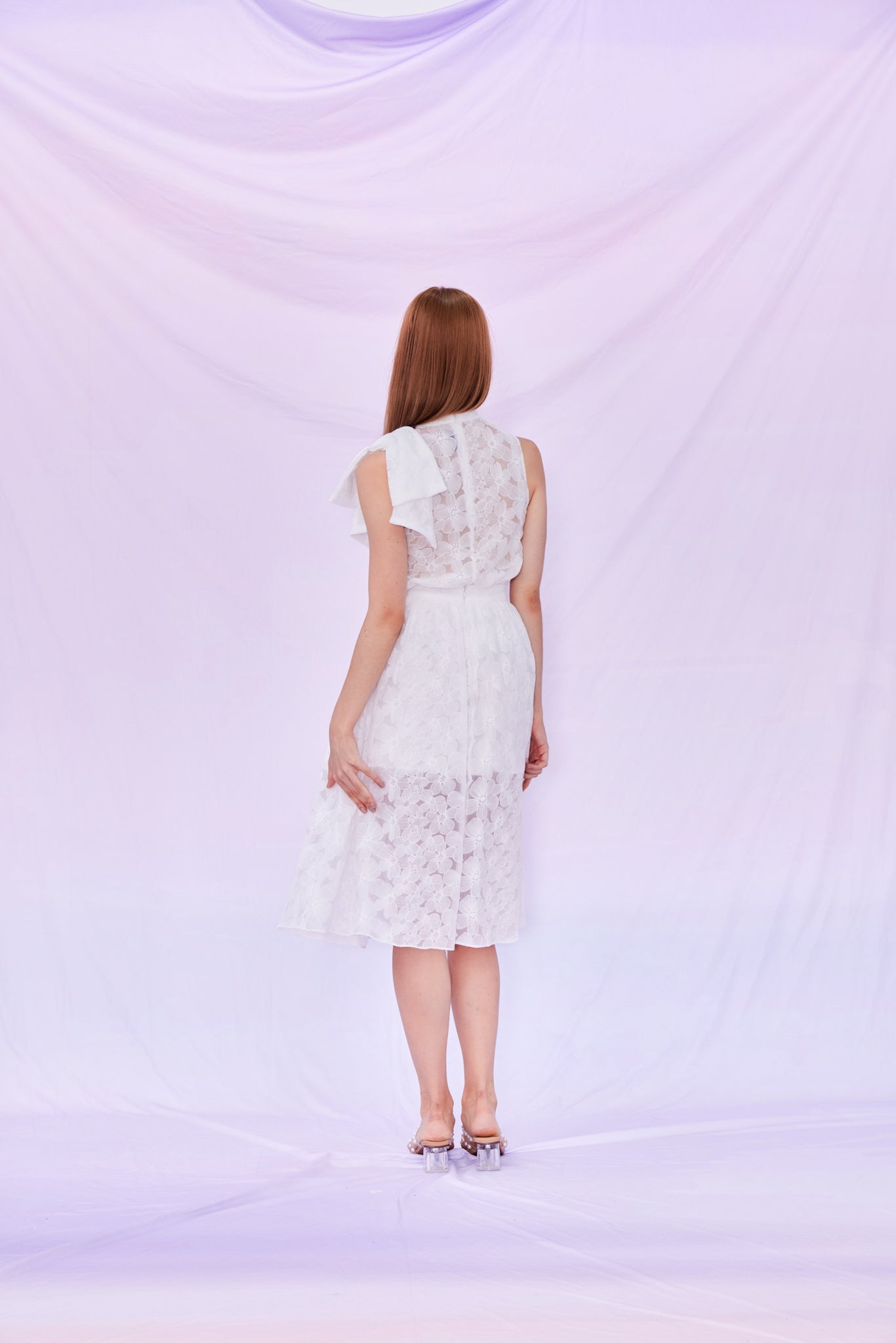 Fiona White Floral Skirt