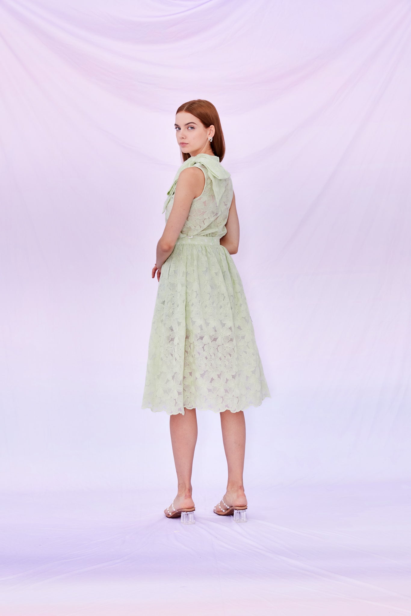 Fiona Green Floral Skirt