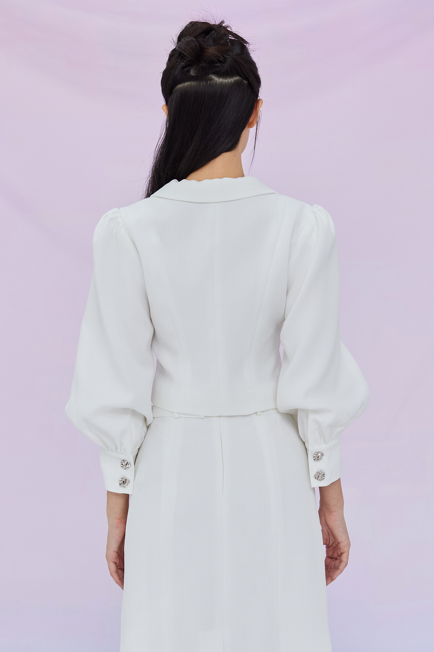 Galiana White Puffy Sleeve Top