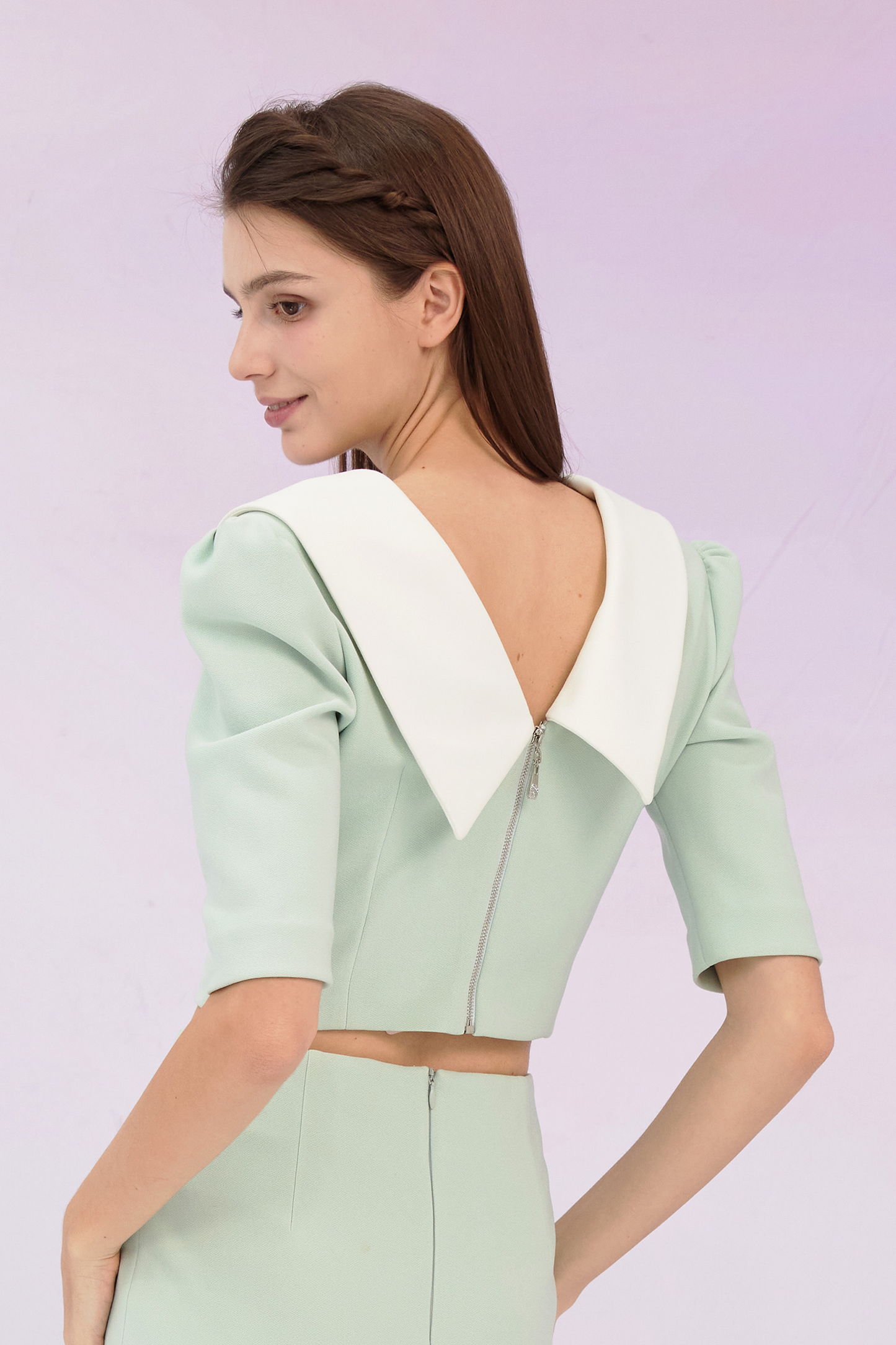 Gerilynn Mint Puffy Sleeve Top